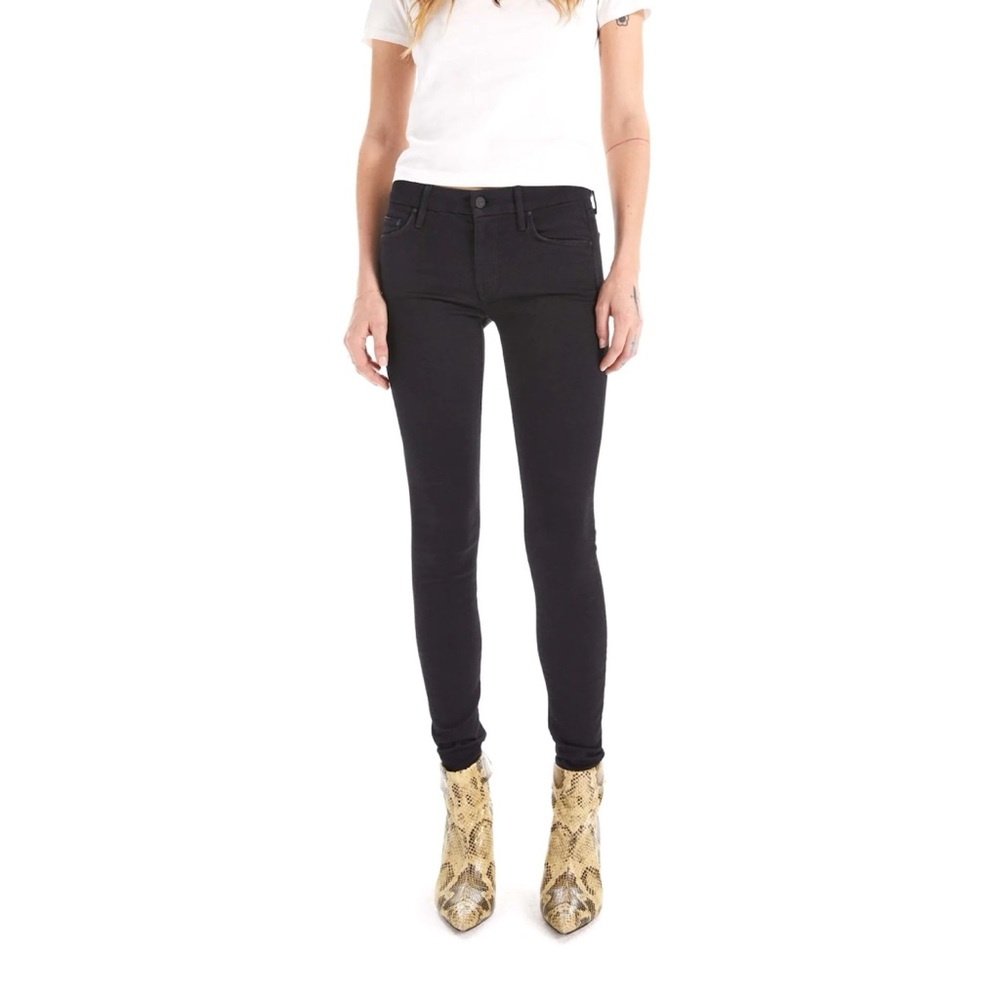 Mother The Looker Jeans Not Guilty Wash Skinny Black Stretch Sz 27